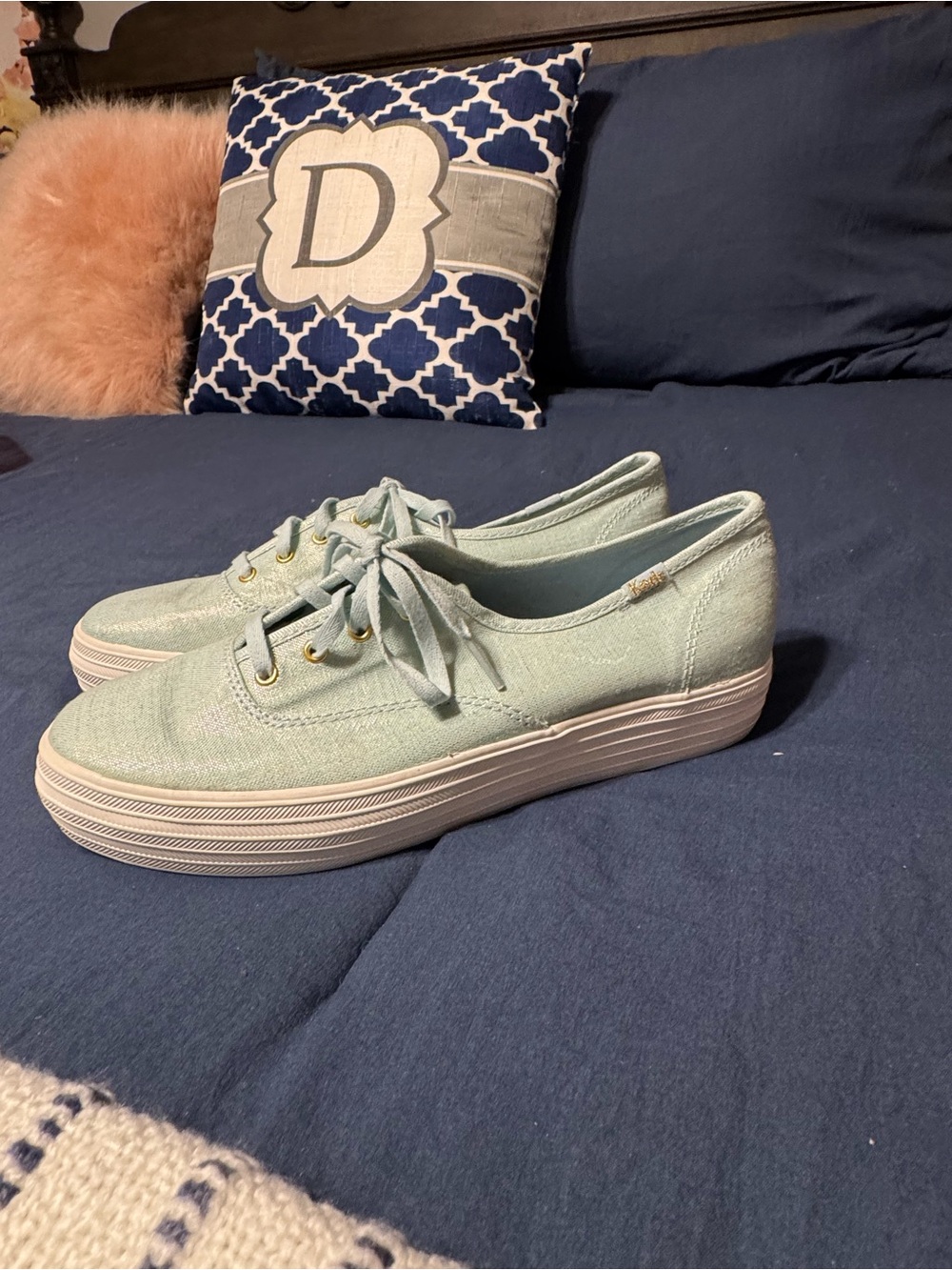 Keds Light Mint Canvas Platform Sneakers - Women